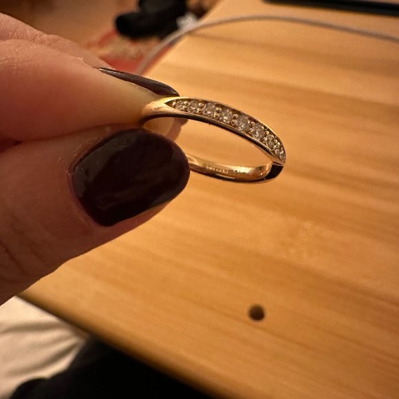 Tiffany Harmony Band Ring - Rose Gold with Diamonds (Size 5) - Picture 7 of 10